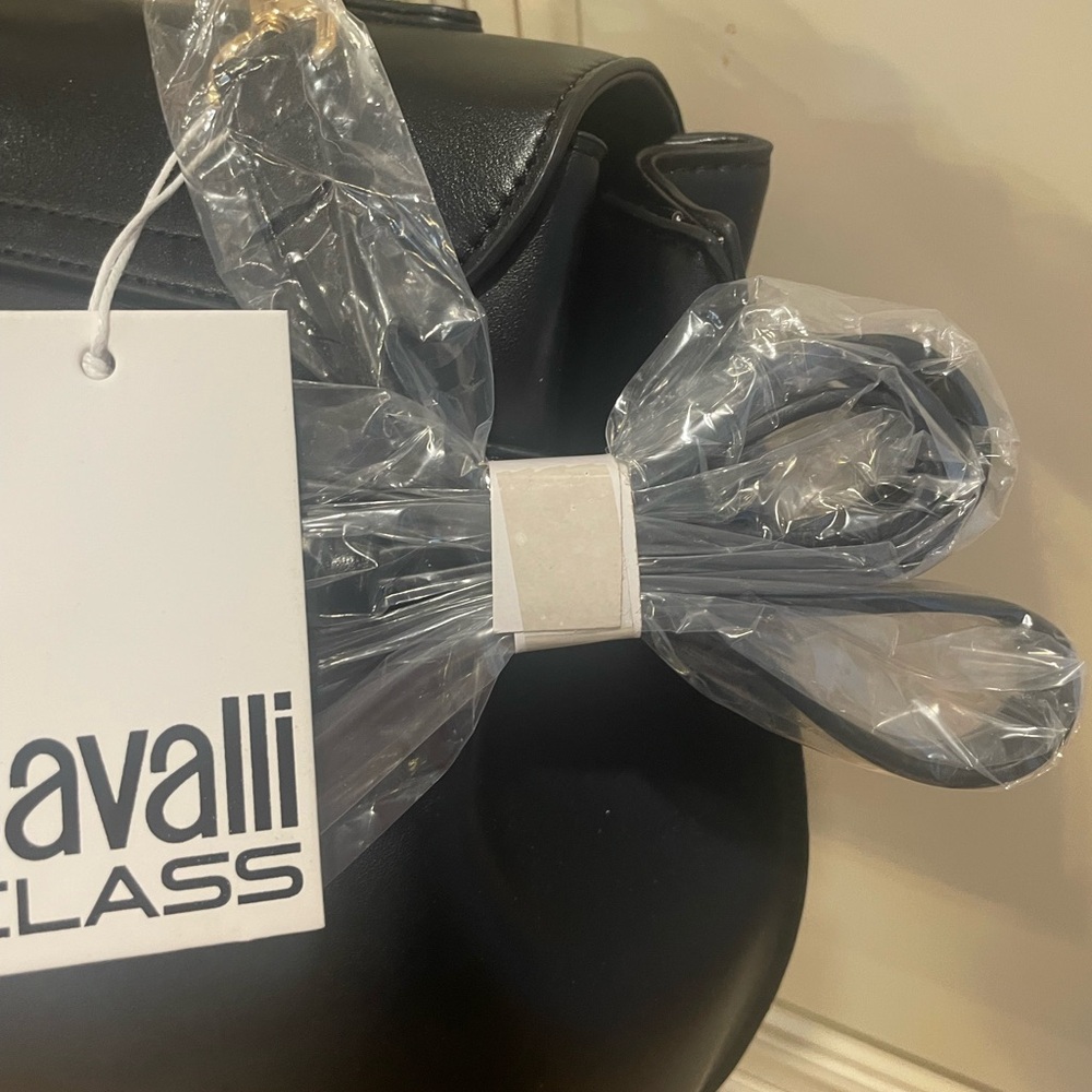Cavalli Class Elegant Black Satchel - Picture 7 of 8